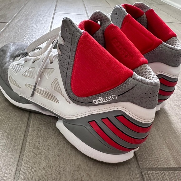 Adidas Adizero Rose 2.5 ‘Aluminum’ Grey Red White D Rose G48836 Men Size 13 RARE